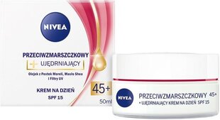 Набор Nivea для женщин: дневной крем от морщин 45+, 50 мл + укрепляющий крем SPF15, 50 мл цена и информация | Кремы для лица | kaup24.ee