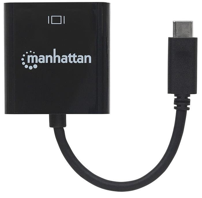 Adapter Manhattan AV USB-C 3.1 to HDMI M/F 1080P/4K, must цена и информация | USB jagajad, adapterid | kaup24.ee