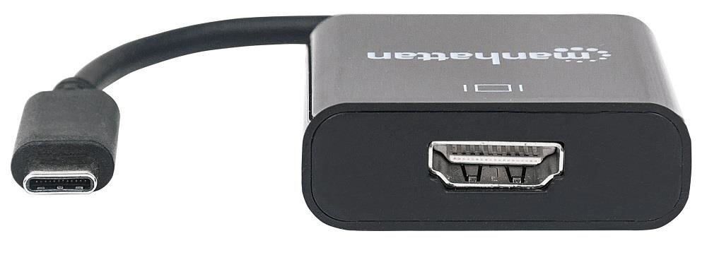 Adapter Manhattan AV USB-C 3.1 to HDMI M/F 1080P/4K, must цена и информация | USB jagajad, adapterid | kaup24.ee