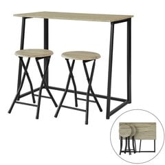 Комплект барной мебели из 3 предметов OGT18-N, серый/черный цена и информация | Комплекты мебели для столовой | kaup24.ee