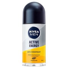 Rulldeodorant Nivea Active Energy meestele, 50 ml цена и информация | Дезодоранты | kaup24.ee