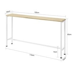 Antiikne konsoollaud, 120 x 65 x 20 cm hind ja info | Konsoollauad | kaup24.ee