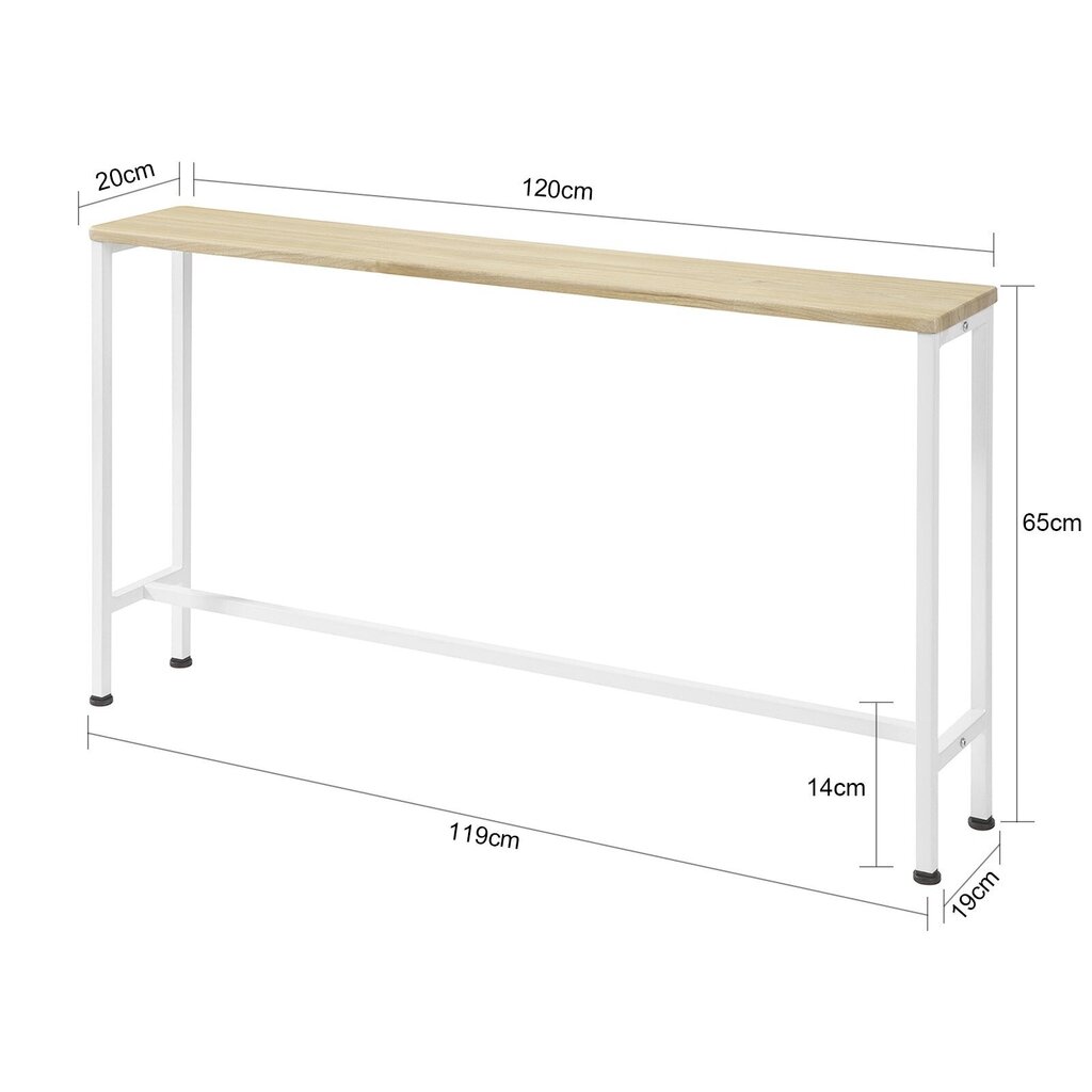 Antiikne konsoollaud, 120 x 65 x 20 cm hind ja info | Konsoollauad | kaup24.ee