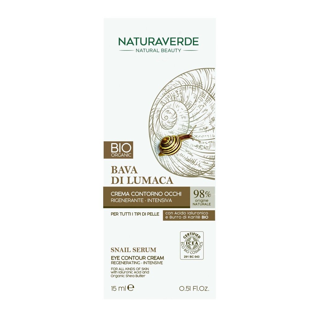 NATURAVERDE BIO noorendav silmakreem teoseerumiga 15ml цена и информация | Silmakreemid, seerumid | kaup24.ee