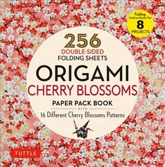 Origami Cherry Blossoms Paper Pack Book: 256 Double-Sided Folding Sheets with 16 Different Cherry Blossom Patterns   with solid colors on the back (Includes Instructions for 8 Models) цена и информация | Книги о питании и здоровом образе жизни | kaup24.ee
