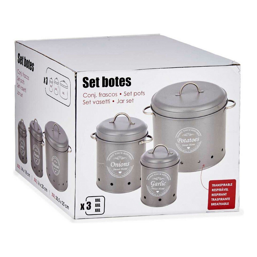 Toru Enjoy your Kitchen hall metall (3 pcs) hind ja info | Toidu säilitusnõud | kaup24.ee