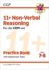 11plus CEM Non-Verbal Reasoning Practice Book & Assessment Tests - Ages 7-8 (with Online Edition) hind ja info | Laste õpikud | kaup24.ee