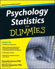 Psychology Statistics For Dummies цена и информация | Книги по социальным наукам | kaup24.ee