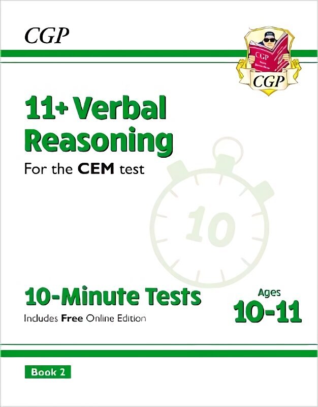 11plus CEM 10-Minute Tests: Verbal Reasoning - Ages 10-11 Book 2 (with Online Edition) цена и информация | Laste õpikud | kaup24.ee