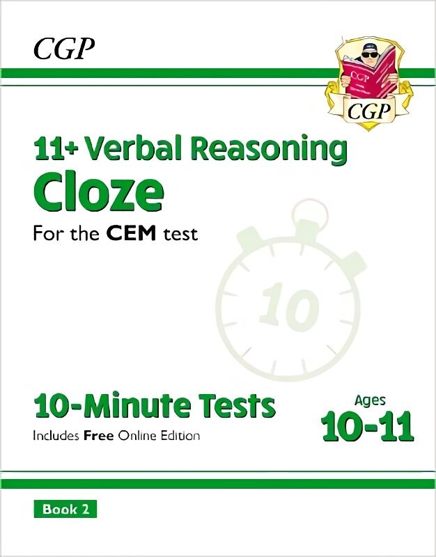 11plus CEM 10-Minute Tests: Verbal Reasoning Cloze - Ages 10-11 Book 2 (with Online Edition) цена и информация | Laste õpikud | kaup24.ee
