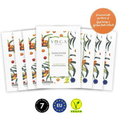 100% vegan ja siid Hommikune näomask pohmellitunnuste leevendamiseks Yogasuper, 7 tk цена и информация | Маски для лица, патчи для глаз | kaup24.ee