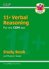 11plus CEM Verbal Reasoning Study Book (with Parents' Guide & Online Edition) цена и информация | Развивающие книги | kaup24.ee