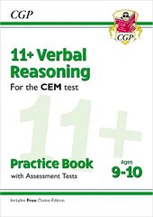 11plus CEM Verbal Reasoning Practice Book & Assessment Tests - Ages 9-10 (with Online Edition) цена и информация | Развивающие книги | kaup24.ee