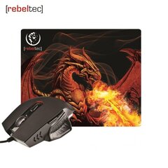 Rebeltec mouse + mouse pad RED DRAGON hind ja info | Hiired | kaup24.ee