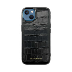ZILLIONAIRE iPhone 13 Mini (5,4”) Croco Embossed Matte Nahast Ümbris – Must hind ja info | Telefoni kaaned, ümbrised | kaup24.ee