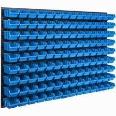 Ящики для штабелирования: 126 шт. 80 x 115 x 60 мм, синий цена и информация | Ящики для инструментов, держатели | kaup24.ee