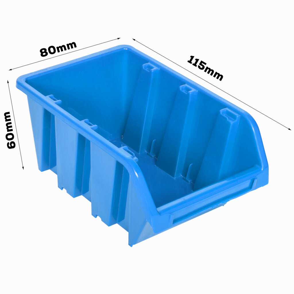 Hoiusüsteemi seinariiul 1728 x 780 mm, 198 tk kastid hind ja info | Tööriistakastid, tööriistahoidjad | kaup24.ee