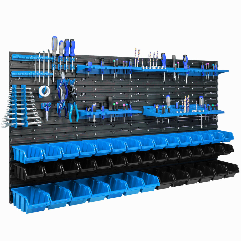 43 virnastatavat kasti seinariiuliga 154 x 78 cm цена и информация | Tööriistakastid, tööriistahoidjad | kaup24.ee