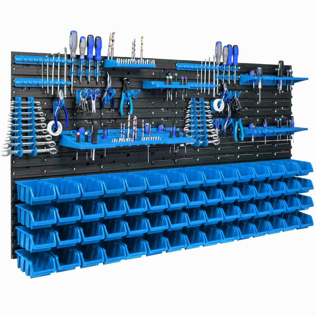 60 virnastatavat kasti seinariiuliga 154 x 78 cm цена и информация | Tööriistakastid, tööriistahoidjad | kaup24.ee