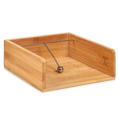 Salvräti hoidja metall pruun bambus (18,7 x 7 x 21,5 cm) цена и информация | Столовые и кухонные приборы | kaup24.ee