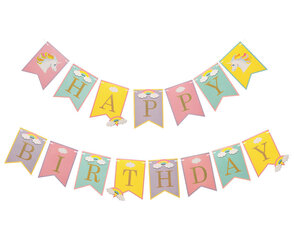 Гирлянда «Happy Birthday», Unicorn, 200 x 18 см, RV-GHBJ цена и информация | Праздничные декорации | kaup24.ee