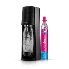 Комплект аппарата для газирования напитков с бутылкой SodaStream Terra Black, 3 части цена и информация | Аппараты для газирования воды | kaup24.ee