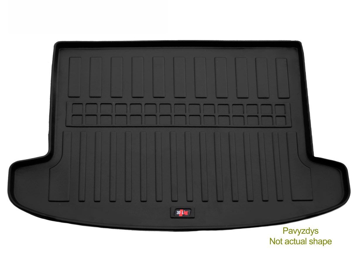 Kummist pagasiruumi matt TESLA Model X 2015-> 4 or 5 seats, only first two rows used (rear trunk) black /6050021 hind ja info | Pagasimatid | kaup24.ee