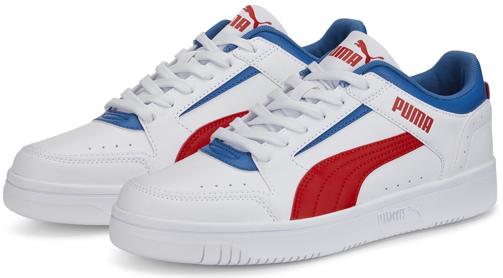 Meeste jalanõud Puma Rebound Joy Low White Blue Red 380747 16 380747 16/10 цена и информация | Spordi- ja vabaajajalatsid meestele | kaup24.ee