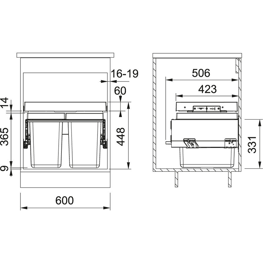 Prügikast Franke FX 60 26-11-11, 121.0557.763 цена и информация | Prügikastid | kaup24.ee