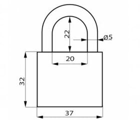 Навесной замок QLOCK KZS 40 цена и информация | Дверные замки | kaup24.ee