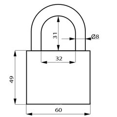 Tabalukk Qlock KZS 60 hind ja info | Lukud | kaup24.ee