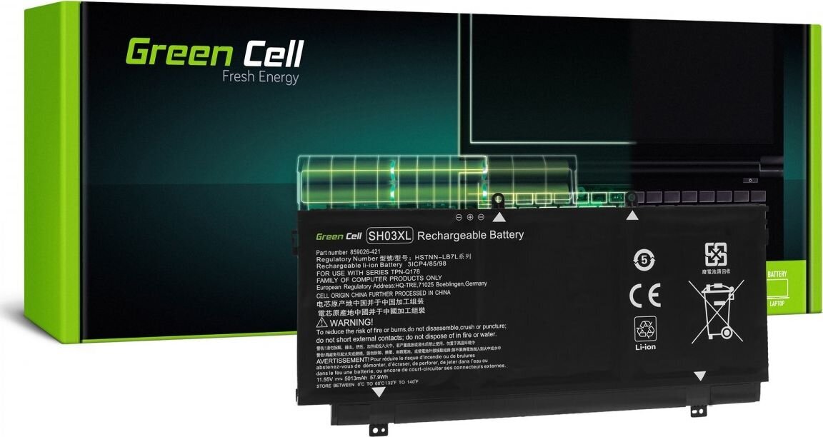 Green Cell HP147 hind ja info | Sülearvuti akud | kaup24.ee
