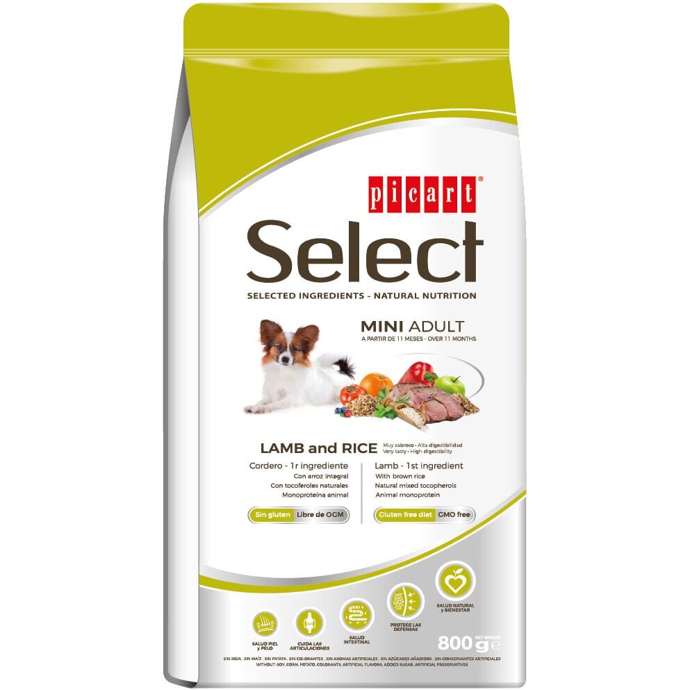 Select Mini Adult Lamb And Rice koeratoit 800g цена и информация | Kuivtoit koertele | kaup24.ee