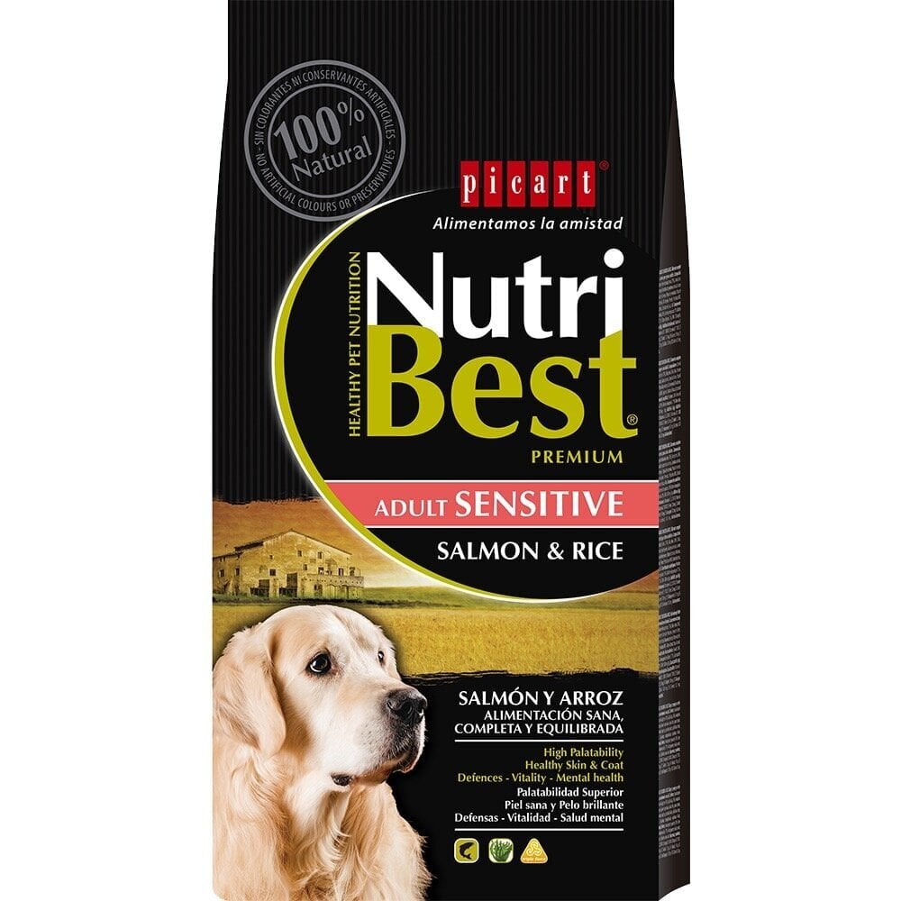 Nutribest Adult Sensitive Salmon & Rice koeratoit 15kg hind ja info | Kuivtoit koertele | kaup24.ee