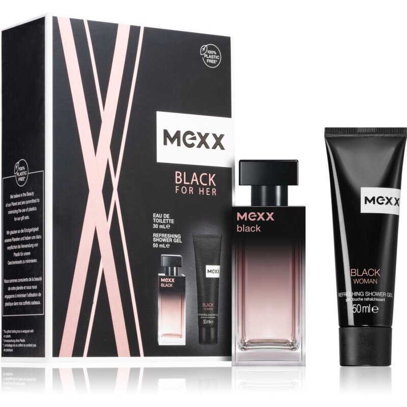 Komplekt Mexx Black naistele: tualettvesi EDT 30 ml + dušigeel 50 ml цена и информация | Naiste parfüümid | kaup24.ee