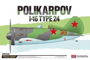 Liimitav mudel Academy 12314 Polikarpov I-16 Type 24 1/48 hind ja info | Liimitavad mudelid | kaup24.ee