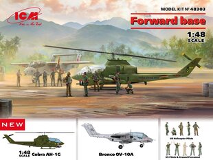 Liimitav mudel ICM 48303 Forward base (AH-1G + Bronco OV-10A) 1/48 цена и информация | Склеиваемые модели | kaup24.ee