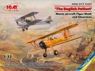 Liimitav mudel ICM 32053 The English Patient. Movie aircraft Tiger Moth and Stearman 1/32 hind ja info | Liimitavad mudelid | kaup24.ee