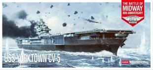 Liimitav mudel Academy 14229 USS Yorktown CV-5 Battle of Midway 1/700 цена и информация | Склеиваемые модели | kaup24.ee