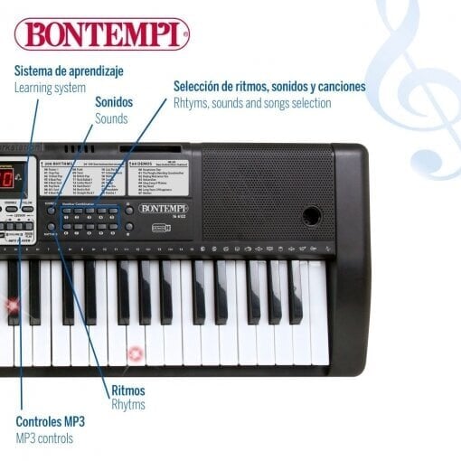 Süntesaator Bontempi Music Academy, 5+ hind ja info | Arendavad mänguasjad | kaup24.ee