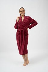 Belmanetti pikk puuvillane hommikumantel "Maria Velour Burgundy" hind ja info | Naiste hommikumantlid | kaup24.ee
