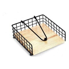 Salvräti hoidja Confortime rustic must metall (19 x 19 x 7 cm) цена и информация | Столовые и кухонные приборы | kaup24.ee