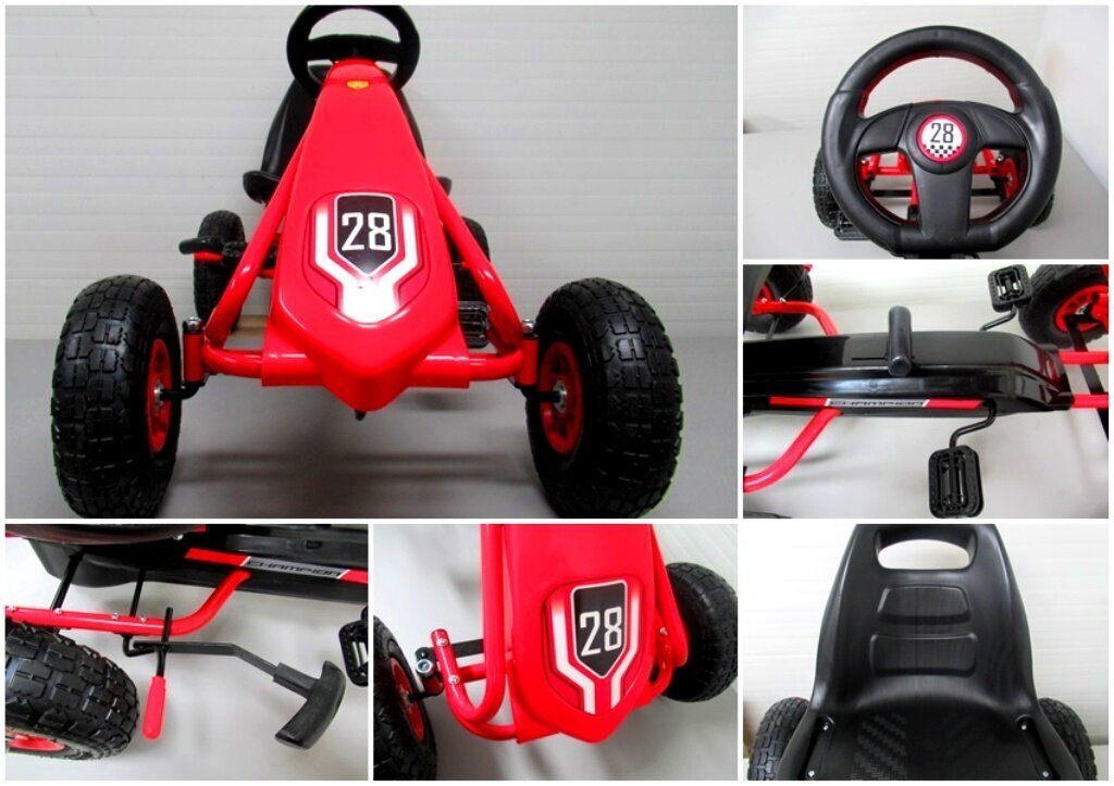 Laste pedaalidega kart G4, punane hind ja info | Poiste mänguasjad | kaup24.ee