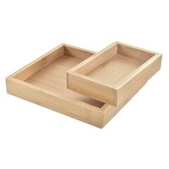 Vannikomplekt Dkd Home Decor bambus (17.8 x 16.3 x 3 cm) (3 pcs) цена и информация | Аксессуары для ванной комнаты | kaup24.ee