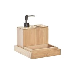 Vannikomplekt Dkd Home Decor bambus (17.8 x 16.3 x 3 cm) (3 pcs) цена и информация | Аксессуары для ванной комнаты | kaup24.ee