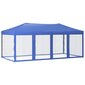 vidaXL kokkupandav peotelk külgseintega, sinine, 3 x 3 m hind ja info | Varikatused ja aiapaviljonid | kaup24.ee