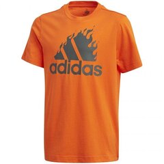 Poiste spordisärk Adidas Jb Bos Graphic, oranž GD9259 hind ja info | Poiste särgid | kaup24.ee