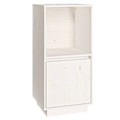 vidaXL puhvetkapp, valge, 38 x 35 x 80 cm, toekas männipuit hind ja info | Elutoa väikesed kapid | kaup24.ee