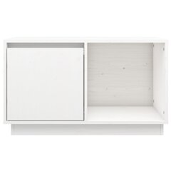 vidaXL telerikapp, valge, 74 x 35 x 44 cm, männipuit hind ja info | TV alused | kaup24.ee