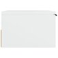vidaXL seinale kinnitatav öökapp, valge, 34 x 30 x 20 cm hind ja info | Elutoa väikesed kapid | kaup24.ee